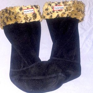 Hunter leopard print boot warmers